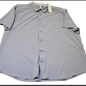 NEW Stylus Brand  Men   2 Xl Blue Button Up Shirt